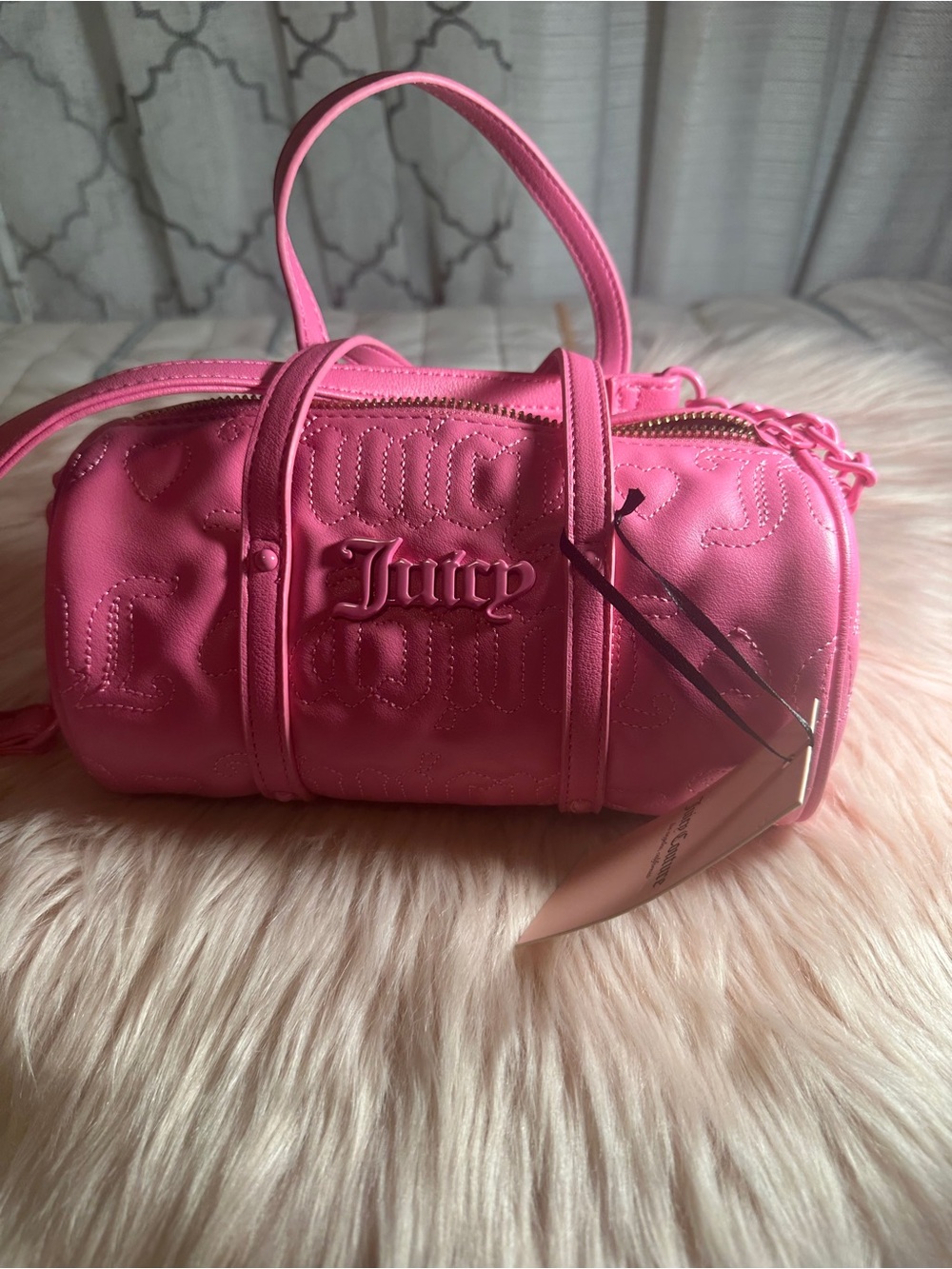 Juicy Couture Hot Pink Mini Barrel Bag